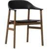 Image de Chaise avec accoudoirs en chêne teinté et polypropylene noir Herit noir - Normann Copenhagen