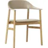 Image de Chaise avec accoudoirs en chêne et cuir sable Herit Spectrum Leather Sand - Normann Copenhagen