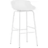 Image de Tabouret de bar en acier et pp blanc 75 cm Hyg - Normann Copenhagen
