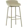 Image de Tabouret de bar 75cm beige revêtement tissu beige Main Line Flax Hyg Sand/Main Line Flax MLF20 - Normann Copenhagen