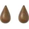Image de 2 Patères en noyer naturel S Dropit Walnut - Normann Copenhagen