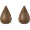 Image de 2 Patères en noyer naturel L Dropit Walnut - Normann Copenhagen