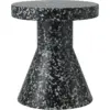 Image de Tabouret en polyéthylène noir Cone Bit noir/blanc - Normann Copenhagen
