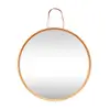 Image de Hubsch Miroir mural avec boucle de suspension en cuir