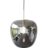 Image de Suspension en verre fumé dorée Goutte - Hübsch