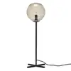 Image de Hubsch Lampe de table en métal noir avec verre de fumée