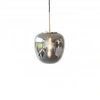 Image de Hubsch Lampe suspendue en verre gris avec détail en laiton
