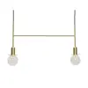 Image de Hubsch Suspension en laiton avec deux sources de lumière