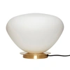 Image de Hubsch Lampe de table en verre / en métal - en laiton / blanche