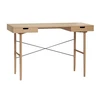 Image de Hubsch Bureau en bois avec 2 tiroirs de rangement - naturel