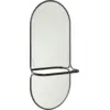 Image de Miroir en métal noir muni d'une anse - Hübsch