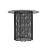 Image de Hubsch Table d'appoint en métal / verre - noir