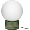 Image de Lampe à poser en verre vert Sphere - Hübsch
