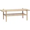 Image de Table basse avec étagère à lattes en chêne clair - Hübsch