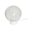 Image de Hubsch Lampe de table verre / métal - blanc