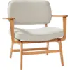 Image de Fauteuil lounge en chêne gris - Hübsch