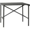 Image de Table à manger de jardin carrée en métal noire - Hübsch