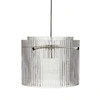 Image de Hubsch Lampe à suspension verre / métal - clair / nickel