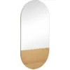 Image de Miroir ovale avec détail chêne 50 x 100 cm Crescent - Hübsch