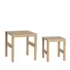 Image de Hubsch Tables placage chêne - set de 2 pièces