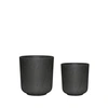 Image de Hubsch Pots de fleurs noirs - lot de 2 pièces