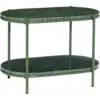 Image de Table en métal et marbre vert - Hübsch