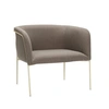 Image de Hubsch Chaise longue - marron clair/jaune