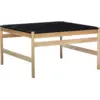 Image de Table basse carrée 80x80 cm marbre noir et bois Raw - Hübsch
