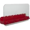 Image de Etagère en verre et fer rouge texturé 60 cm Shack - Hübsch
