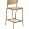 Image de Chaise de bar en chêne naturel 75 cm Oblique - Hübsch