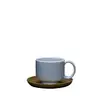 Image de Hubsch Amare tasse et soucoupe bleu/olive set de 4 pièces - 211705