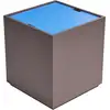 Image de Table d'appoint et boîte de rangement en frêne marron et bleu Vault - Hübsch