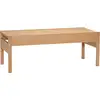Image de Table basse rectangulaire en bois de chêne naturel 120x51x45cm Forma - Hübsch