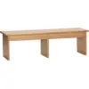 Image de Table basse en bois de chêne naturel 99x30x30cm Doppio - Hübsch