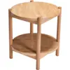 Image de Table d'appoint en chêne et travertin Trava - Hübsch