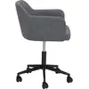 Image de Chaise de bureau à roulettes en tissus gris foncé Rest- Hübsch