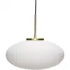 Image de Suspension en verre opale et laiton 40xh38cm Serene - Hübsch