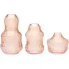 Image de 3 Vases en verre transparent orange Fuyu - Hübsch