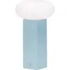 Image de Lampe portable en nickel brossé bleu Low - Hübsch