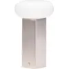Image de Lampe portable en nickel brossé Low - Hübsch