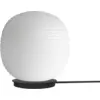Image de Lampe de table en verre opal blanc et base noir 30cm Lantern - New Works