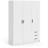 Image de Cstore Armoire 3 portes miroir - Blanc mat