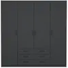 Image de Ss marque Armoire 4 portes 3 tiroirs - Gris