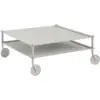 Image de Table basse de jardin carrée en acier gris 95x95,5x40,06cm Flow - Muuto