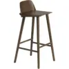Image de Tabouret de bar 75 cm en chêne foncé Nerd - Muuto