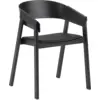 Image de Fauteuil en chêne noir et assise en cuir Cover - Muuto