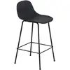 Image de Chaise de bar 65 cm noire piétement tubes Fiber - Muuto