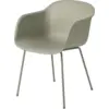 Image de Fauteuil gris vert piétement tubes Fiber - Muuto