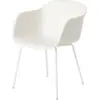 Image de Fauteuil blanc piétement tubes Fiber - Muuto