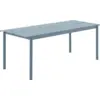 Image de Table d'extérieur en acier bleu ciel 200 x 75 cm Linear - Muuto